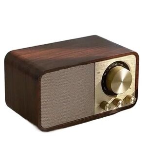 Throwback Vintage Portable Bluetooth Speaker with FM Radio - NIB